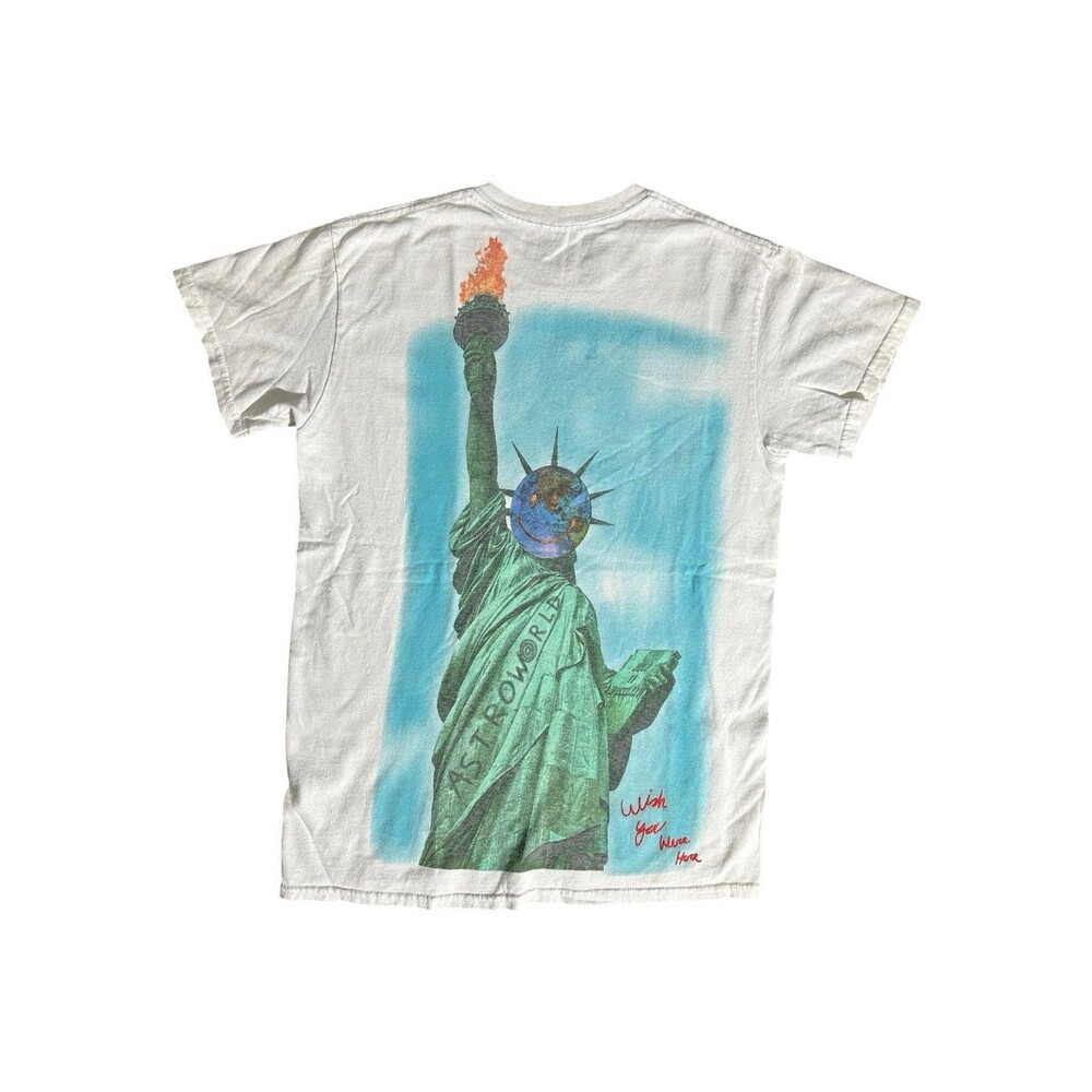 Travis Scott Astroworld Tour T Shirt Madison Square Garden Sz S MSG NYC Statue